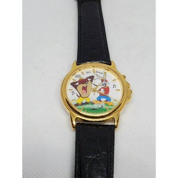 Musical Quartz We Sing Armitron Tasmanian Devil & Bugs Bunny Vintage WB Watch - Picture 3 of 12